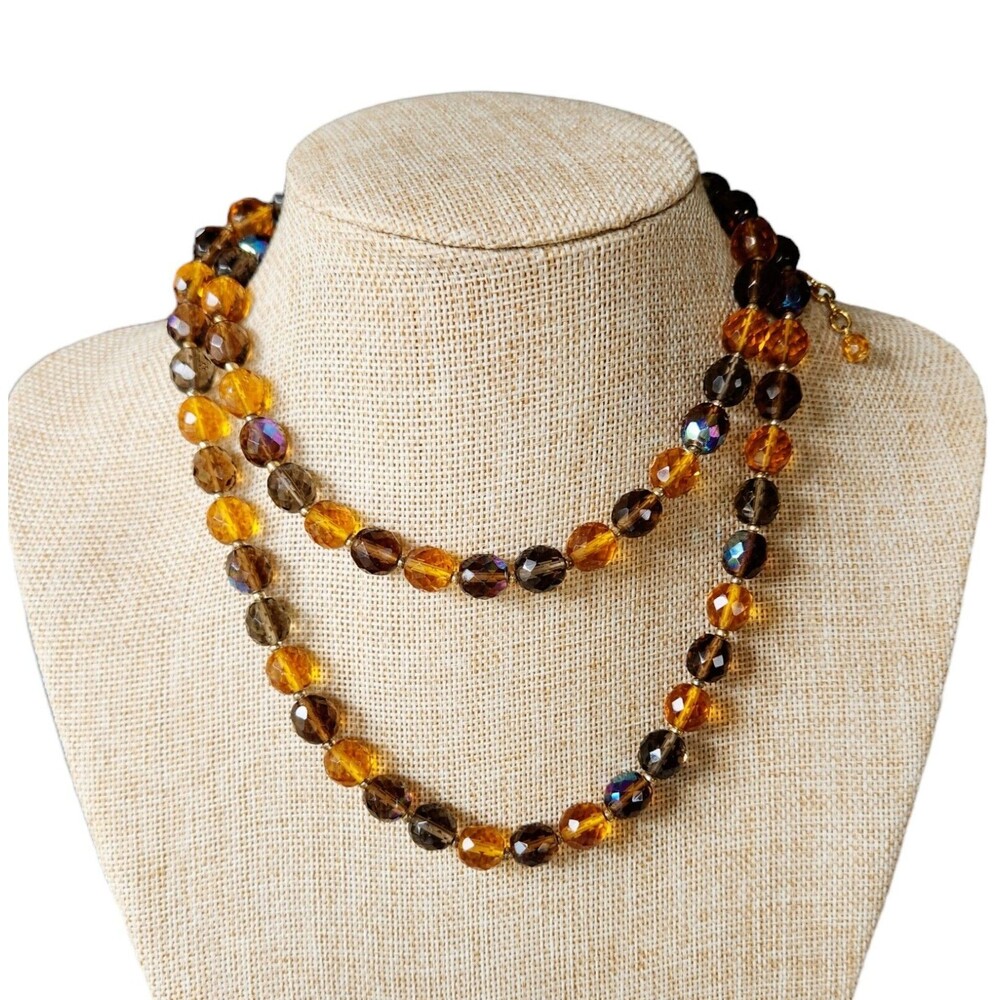 Joan Rivers Signed Swarovski Crystal Single Strand Necklace 37 Inches